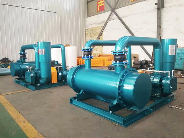 雙級串聯(lián)羅茨風機工廠實拍圖 雙級串聯(lián)羅茨鼓風機(圖2)